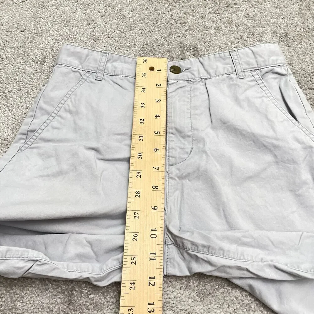Old Navy Chino Shorts Boys Kids 14 Gray Flat Front Cotton Pockets Casual Outdoor